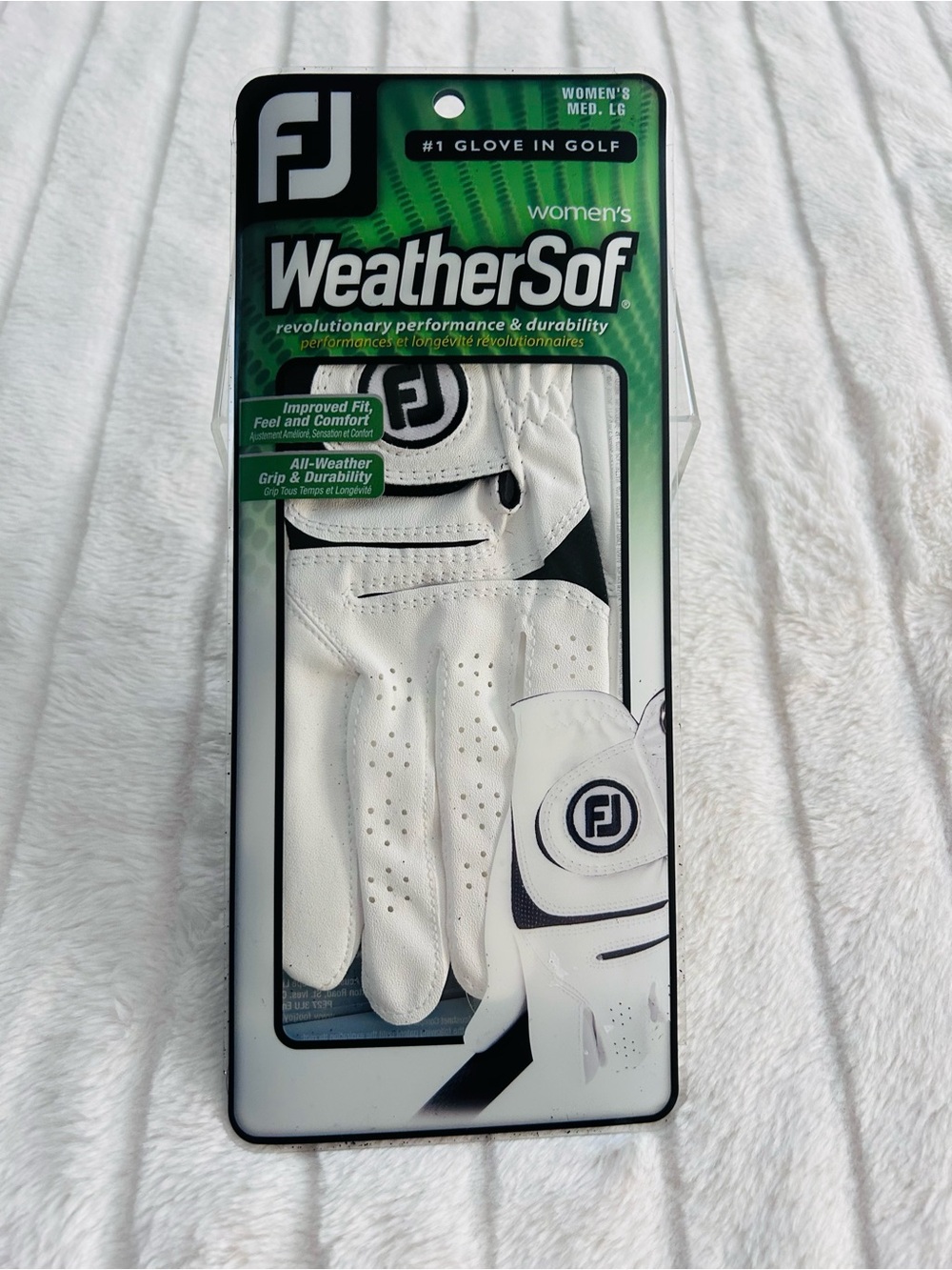 FootJoy Women's Left Hand Golf Glove WeatherSof White Size Medium